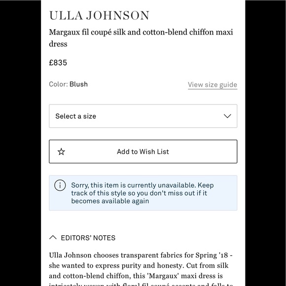 🌸SOLD🌸Ulla Johnson Margaux FilCoupé Maxi Dress 6 - Picture 14 of 15